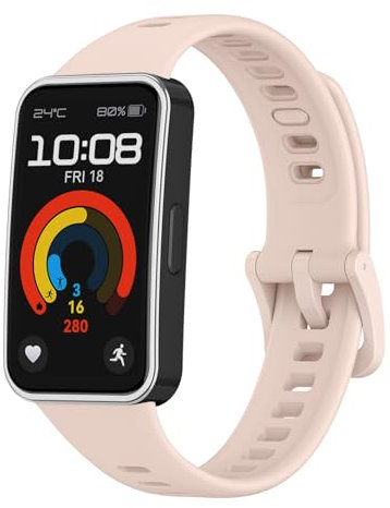 Bracelet pour Huawei Band 9/Huawei Band 8 Bracelets de Silicone pour Remplacement pour Huawei Band 8 & Huawei Band 9 Sangle (Rose)