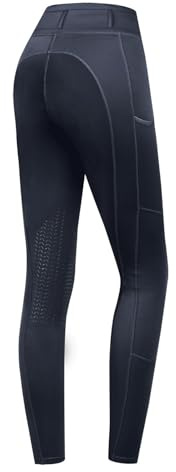 ELT Leggings da equitazione Ella ginocchia, silicone, blu notte, 164