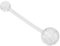Loving My Bump Piercing de nombril de grossesse en bioflex/plastique souple PFTE avec paillettes, Plastique, Sans pierre