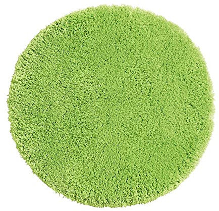 PANA® Runde Badematte Hochflor (Ø 71 cm) • Badteppich rund aus weichen Mikrofasern • Saugstark & waschbar • Runder Duschvorleger, Badvorleger, Badezimmerteppich rund • Farbe: Creme