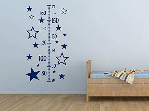 Messleiste als Wandaufkleber Geschenk zur Geburt Geburtstag, Wandsticker Babyzimmer Deko Wachstum Diagramm, Wandtattoo Mädchen / 100x57cm / 054 türkis
