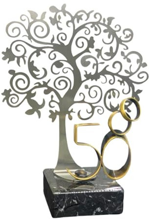 JOYERIA EL FARO | Regalos de Boda 50 Aniversario | Pack árbol + 8 Globos Gratis | Grabado Personalizado | Presentación en Estuche Premium | Celebra 50 años de Amor Juntos