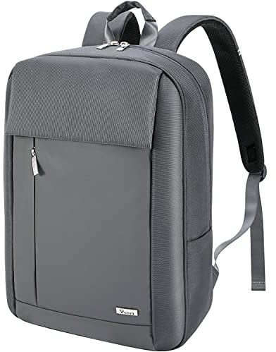 Voova Laptop Backpack for Men Women, Slim Lightweight Work Backpack with 14-15.6 Inch Laptop Compartment, Waterproof Computer Rucksack Bag for Travel Business College School, Grey