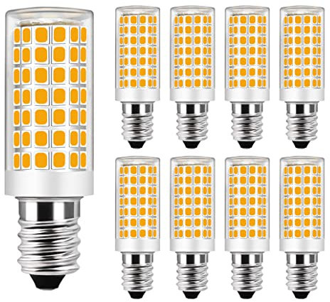 MENTA E14 LED 9W Warmweiß 3000K Ersetzt 75W Halogenlampen, 76 x SMD 2835 Leuchtmittel Birne, AC 220-240V Nicht Dimmbar, 2 Jahre Garantie, 8er-Pack