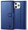 Kuafcase Compatible for iPhone 13 Pro Max Case with 4 Card Slots Magnetic Closure Kickstand Shockproof Protective Phone Case Compatible for iPhone 13 Pro Max - Royal Blue