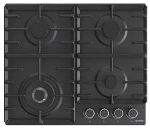 Gorenje Kochfeld GW642AB Gas Anzahl der Brenner/Kochzonen 4 Drehknöpfe Schwarz