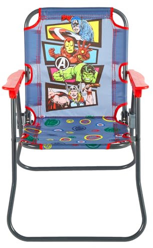 Idea Nuova Marvel Avengers Outdoor-Terrassenstuhl mit klappbarem Metallrahmen, ab 3 Jahren