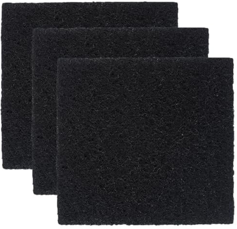 3 Pezzi Filtro a Carbone Attivo per Lettiera per Gatti,Filtro Lettiera Gatto Antiodore,Filtro di Ricambio per Toilette per Gatti Completamente Chiusa(Nero,11.5 * 10.5 * 0.5cm)