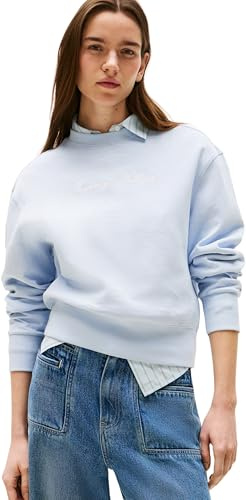 Tommy Hilfiger Damen Sweatshirt Script Pique Regular Fit