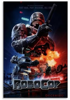 YAWRGJWRG RoboCop(5) Poster, dekoratives ästhetisches Leinwandposter, Wandkunst, Dekor, Wohnzimmer, modernes Familienschlafzimmer, Musik-Filmposter, 30 x 45 cm, ungerahmter Stil
