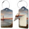 Golden Gate Bridge Gepäckanhänger für Koffer, 2 Stück, Kofferanhänger, Identifikatoren, Reisetaschenanhänger für Gepäck, Reiseanhänger, Gepäckanhänger, Leder-Namens-ID-Etiketten und Metallschlaufe für