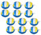 WEKAMOS 12 Stück Teiliges Volleyball Luftballons aus Aluminiumfolie Sport Ballon Dekoration für Geburtstagsfeiern und Volleyball Mottopartys Langlebig und Realistisch im Design