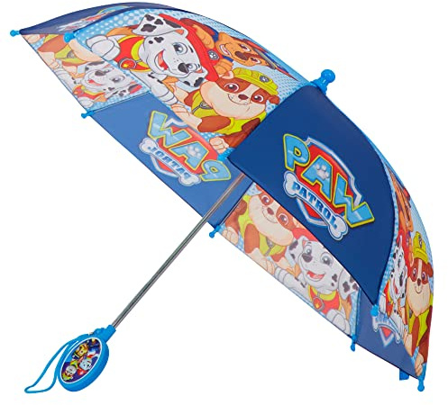 Nickelodeon Kids Umbrella, Paw Patrol Toddler and Little Boy Rain Wear for ages 3-6, Light Blue