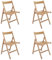 Tomaino - Silla plegable de camping de madera – Juego de 4 sillas plegables para interior y exterior – Ahorra espacio, ideal para cocina, jardín, balcón (natural)