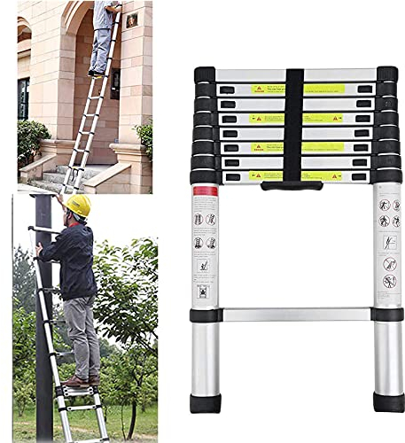 2,6/8,5ft Teleskopleiter Mehrzweck Aluminium Leiter Trittleiter Stehleiter Verlängerung Verlängern Tragbare Klappbare Leiter nach EN131