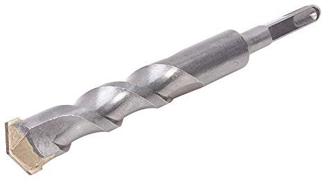 Utoolmart Bohrhammer-Bohrer, 25 mm Durchmesser, geschlitzt, Chromstahllegierung, vierhohl, quadratischer Schaft, einschneidig, elektrischer Schlagbohrer, Beton, Steinbohrer, silberfarben, 1 Stück