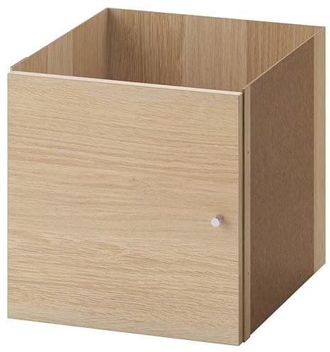 MAC Storage Display Shelving Drawer Unit Shelf Insert Box Bookcase Rack Bedroom Hallway Living Room Shelf Storage Corner (Insert with door, white stained oak effect33x33 cm)