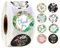 Runde Aufkleber, Danke Etikett, 500 Stück Thank You Sticker, von Geschenktüten, Umschlägen, Hochzeiten, Thanksgiving usw. (flower)