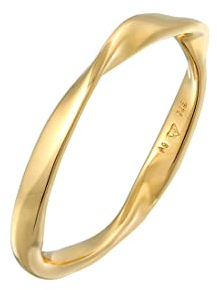 Elli Ring Damen Band Gedreht Stapel Basic in 925 Sterling Silber