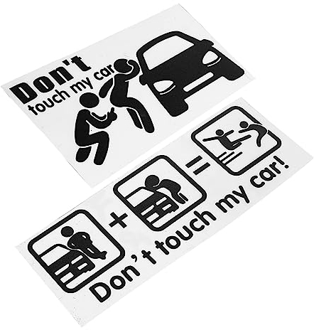 STOBOK Schickes Autoaufkleber-Set „Don‘t Touch“ Aufkleber Reflektierende Autoaufkleber Für Autozubehör