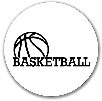 Huuraa Aufkleber Basketball Ball Geschenk 10cm Sticker Basketball Geschenkidee