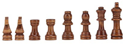 Mrisata Schachfiguren Internationale Schachfigur Schachfiguren aus Holz Schachfiguren aus Holz mit 2,17-Zoll-König Schachfiguren aus Holz mit Kunststofffolie Schachbrett