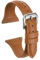 QUARKZMAN Echtes Leder Uhrenarmband 20mm Schnellverschluss Elegant Schlank Dünn Oben Korn Ersatzarmband Riemen für Uhr und Smartwatch Orange Braun/Silber Ton