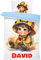 Pictogogo Feuerwehrmann-Design Jungenbettwäsche, Personalisierte Kinderbettwäsche mit Namen, Wasserfarben Motiv, Komplett Set mit Reißverschluss, Oeko-TEX Standard 100, 135 x 200 cm