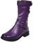 Stivali Neri Stivali Donna Invernali Morbidi Boots Stivaletti Donna Estivi Anfibi Stivali Donna Tacco Quadrato Texani Donna Stivali Alti di Pelle con Tacco Plateau Biker