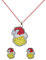 The Grinch Damen Mädchen Weihnachten Ohrstecker und Anhänger Halskette Schmuck Geschenk-Set, Einheitsgröße, Rhodinierte Imitation, Kein edelstein