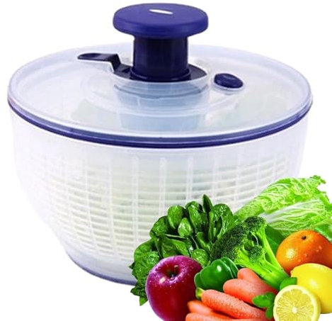 Essoreuse nettoyante pour fruits | essoreuse à salade Good Grips | essoreuse à salade grande | Bol de laveuse de fruits | Nettoyage des fruits de type poussoir avec bol de lavage des fruits pour fruit