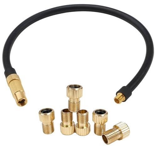 KORVANEL 8 Pcs Presta Valve Adapters Schrader to Presta Bicycle Connectors | Brass Bike Pump Adapter with VG8 Thread for Bicycle, E Bike, Motorcycle and Car Use