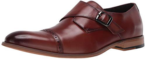 Stacy Adams Herren Desmond Cap Toe Monk Strap Mönch-Schnallenschuh, Cognac, 45 EU