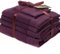 viceroy bedding Extra Absorbent Quick Dry Towels 100% Pure Egyptian Cotton 650gsm Bathroom Towel Bale Bundle Bath Fashions Collection Set AUBERGINE PURPLE (3pc Set: Face + Hand + Bath Towel)