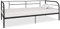vidaXL Bettgestell Metallbett Bettsofa Bett Tagesbett Kojenbett Einzelbett Schlafzimmerbett Lattenrost Bettrahmen Schwarz Metall 90x200cm