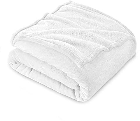 FARFALLAROSSA Kuscheldecke Flauschig 210 x 240 cm - XXL Fleecedecke Sofa Decken Couchdecke - Oeko-TEX - Super Weiche Fleecedecke als Sofaüberwurf - Wohndecke Weiß