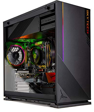 Skytech Azure Gaming PC Desktop - AMD Ryzen 5 3600 3.6GHz, RTX 3070 8GB, 16GB DDR4 3200, 1TB NVME, 650W Gold PSU, Windows 10 Home 64-bit, Black