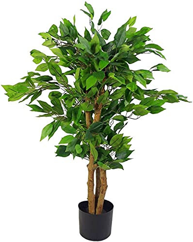 Leaf Realistic Artificial Ficus Tree/Plant, 90cm Evergreen