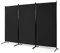 COSTWAY Cloison à 3 Panneaux, Paravent Pliable avec Charnières Résistantes en Acier, Cloison Autoportante, pour Maison, Bureau, Salle de Bain etc, 260x 183cm (Noir)