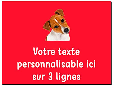 Mygoodprice Placa decorativa de Jack Russel de aluminio personalizable de 20 x 15 cm o 30 x 20 cm