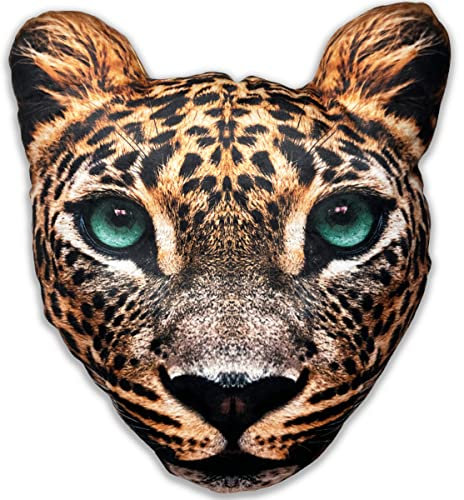 Splat Planet Leopard Plüsch 3D Kissen Kissen Riesige Realistische Plüsch Stofftier Lustige Kinder Dekorative Einzigartige Bodenkissen Tierthema Sitzkissen Für Schlafzimmerstühle