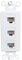 BUPLDET 3 Port CAT6 Ethernet Wall Plate Insert - CAT 6 RJ45 Network Cable Decora Insert for Midsize/Oversize Decorator Cover Plate