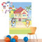 amscan- Telón de fondo de vinilo con licencia oficial de Bluey para decoración de fiesta, 4 paneles, Multicolor, 141.2cm x 203.6cm. (9915387)