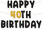 palasasa Happy 40th Birthday Girlande 40th Geburtstag Banner 40 Girlande Geburtstag Deko 40. Geburtstag Banner Happy Birthday Deko Schwarz Gold für 40 Jahre Geburtstag Kinder Mädchen Party Dekoration