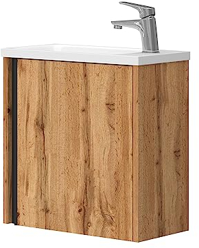 Vicco Badmöbel-Set Kleo, Badezimmerschrank-Set, Goldkraft Eiche, 2 Teile