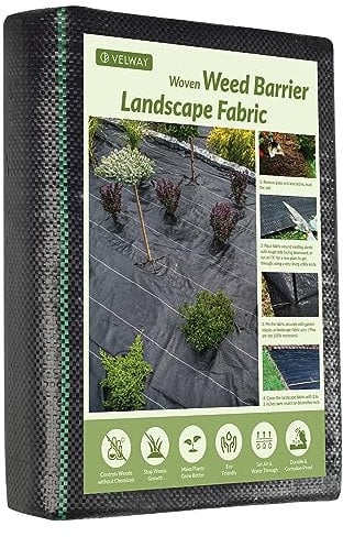 Velway Malla Antihierbas Jardin 1x10M - 100g/m² Tela para Control de maleza para Huerto Tejido Permeable al Agua Estabilización Rayos UV Barreras contra Malezas