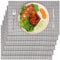 Belle Vous 6 Stück Gold & Silber Design Tischsets - PVC rutschfest & Abwaschbar Platzset - Leicht zu reinigen, Hitzebeständig & Wasserdicht Tischmatten für Küche, Esstisch und Restaurant