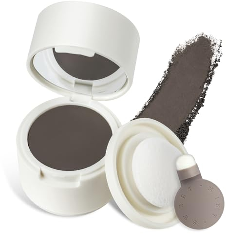 Polvo para Rayitas, Retoca Raíces de Polvos, Retocador de Raíces en Polvo, Polvo Corrector, Sombra para el Cabello, Polvo para Pelo, Polvos Pelo Hombre para Rellenar el Cabello