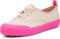 Keds Damen Champion Toe Cap Lace Up Sneaker, Oatmeal TRX Splash Canvas, 37.5 EU