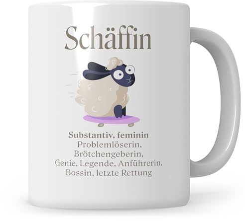 Sweetify Tasse Chefin Geschenk Führungskraft Vorgesetzte Abteilungsleiterin Kaffeebecher Führungskraft Abschied lustige Geschenkidee Kaffeetasse Beförderung Schäffin